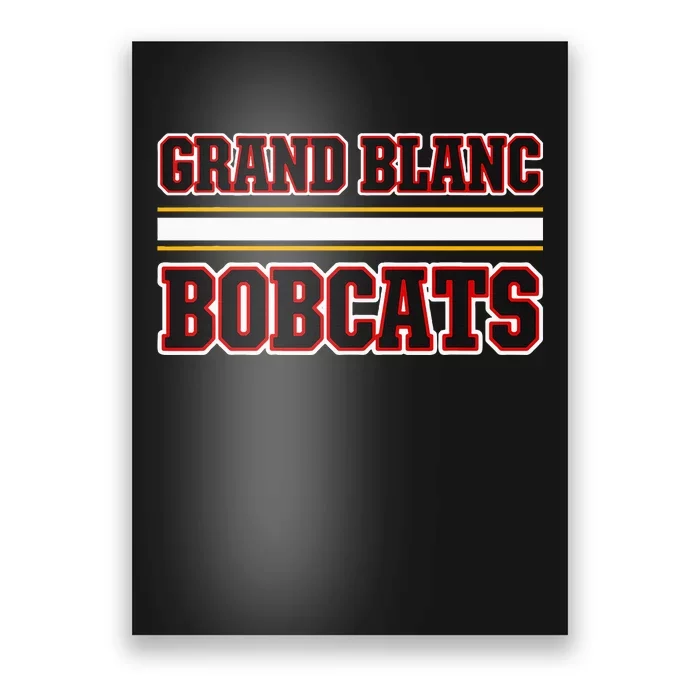 Grand Blanc Bobcats Horizontal Stripes Poster