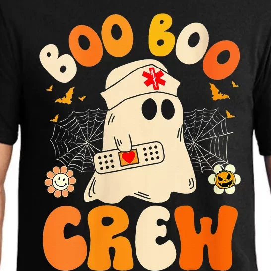 Groovy Boo Boo Crew Nurse Funny Ghost Halloween Nurse Pajama Set