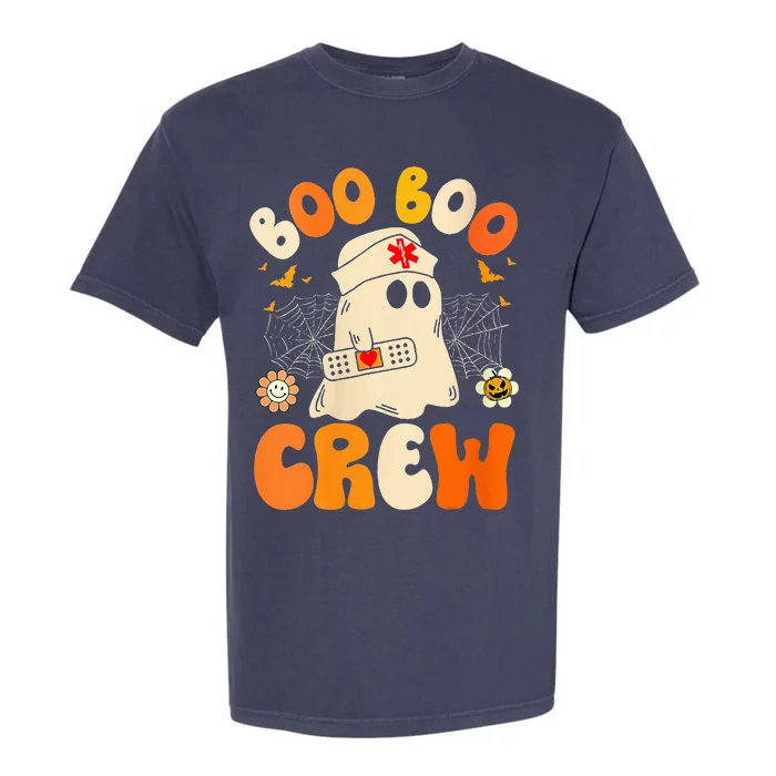 Groovy Boo Boo Crew Nurse Funny Ghost Halloween Nurse Garment-Dyed Heavyweight T-Shirt