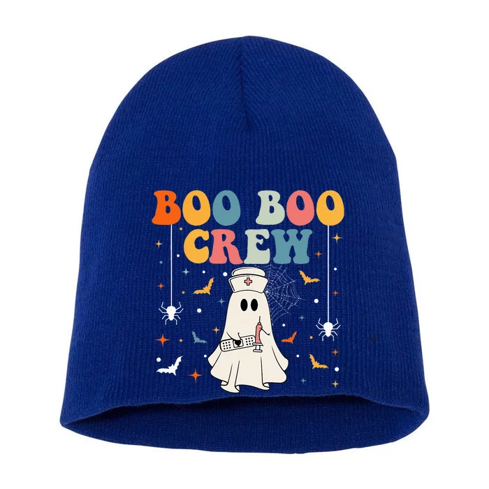 Groovy Boo Boo Crew For CNA ER RN LPN Funny Halloween Nurse Short Acrylic Beanie