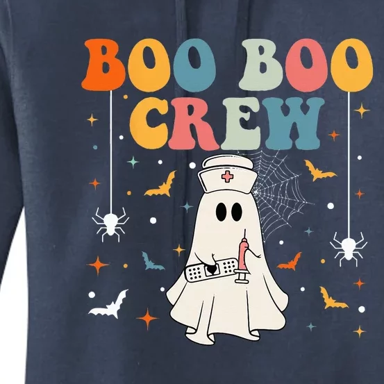 Groovy Boo Boo Crew For CNA ER RN LPN Funny Halloween Nurse Women's Pullover Hoodie