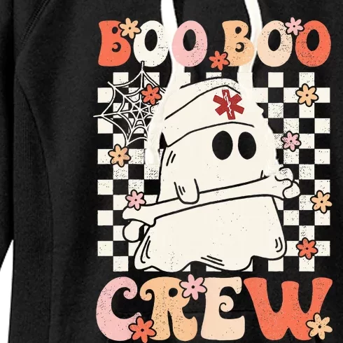 Groovy Boo Boo Crew Nurse Ghost Paramedic EMT EMS Halloween Women's Fleece Hoodie