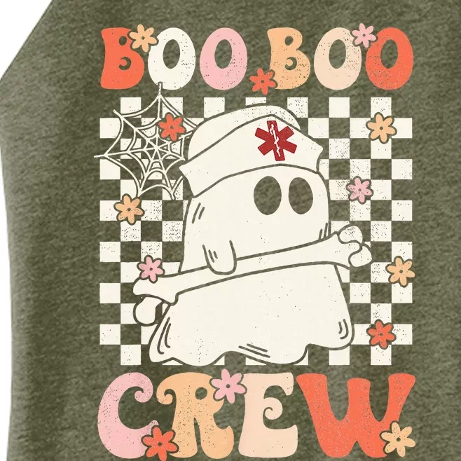 Groovy Boo Boo Crew Nurse Ghost Paramedic EMT EMS Halloween Women’s Perfect Tri Rocker Tank