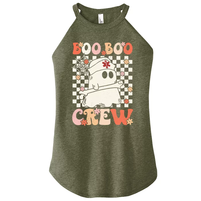 Groovy Boo Boo Crew Nurse Ghost Paramedic EMT EMS Halloween Women’s Perfect Tri Rocker Tank