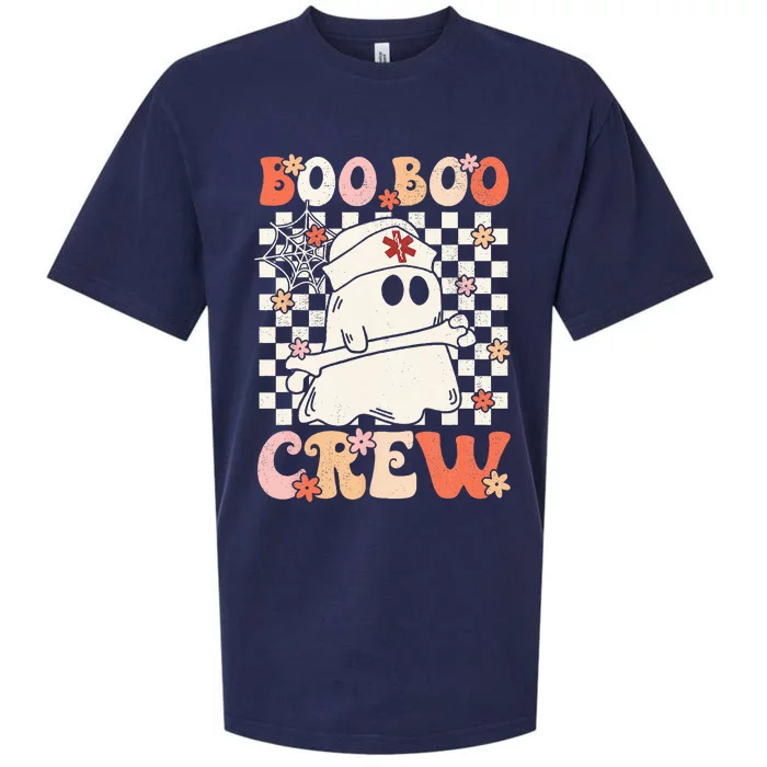 Groovy Boo Boo Crew Nurse Ghost Paramedic EMT EMS Halloween Sueded Cloud Jersey T-Shirt