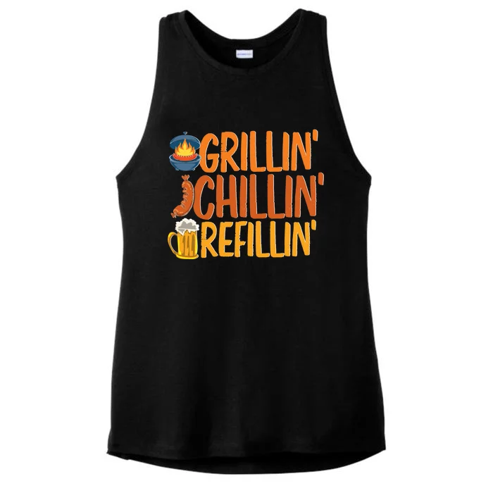 Grill Bbq Beer Ing Griller Grillmaster Funny Barbecue Gift Ladies Tri-Blend Wicking Tank