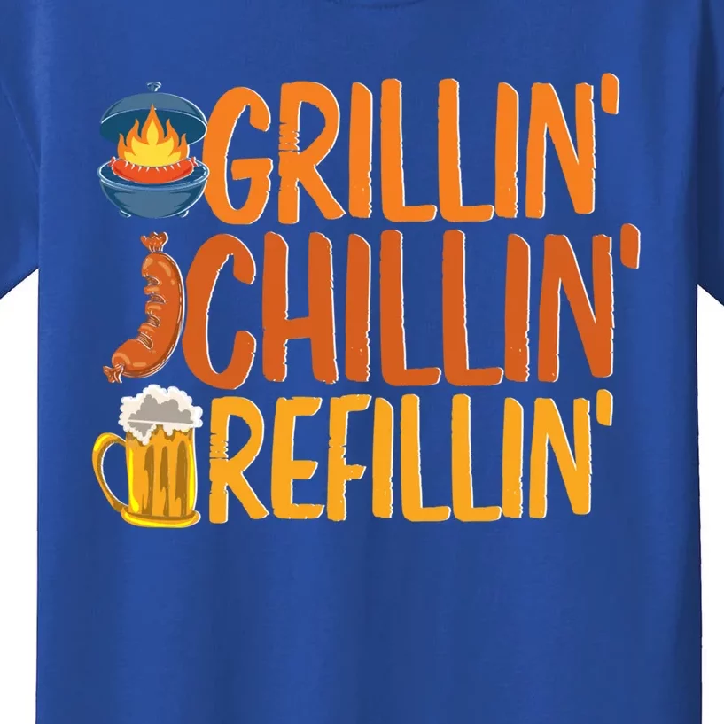 Grill Bbq Beer Ing Griller Grillmaster Funny Barbecue Gift Kids T-Shirt