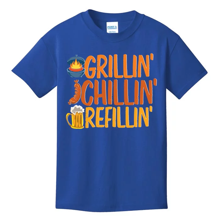 Grill Bbq Beer Ing Griller Grillmaster Funny Barbecue Gift Kids T-Shirt