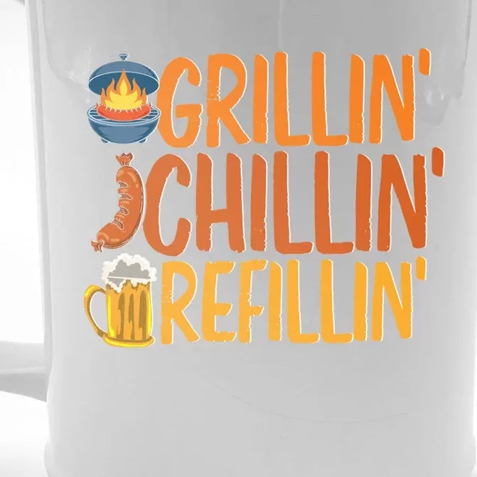 Grill Bbq Beer Ing Griller Grillmaster Funny Barbecue Gift Front & Back Beer Stein