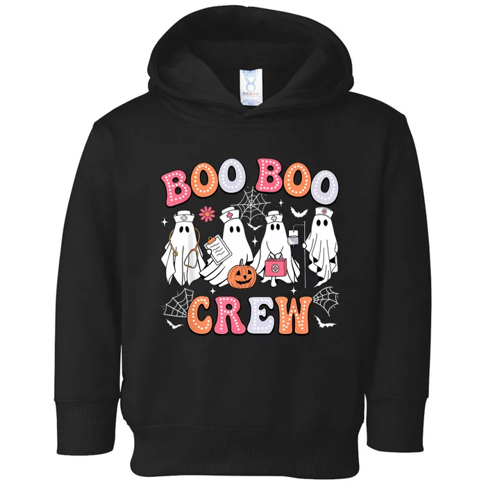 Groovy Boo Boo Crew Nurse Funny Ghost Women Halloween Nurse Toddler Hoodie