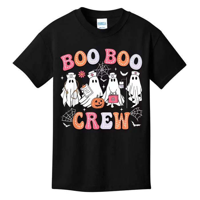 Groovy Boo Boo Crew Nurse Funny Ghost Women Halloween Nurse Kids T-Shirt