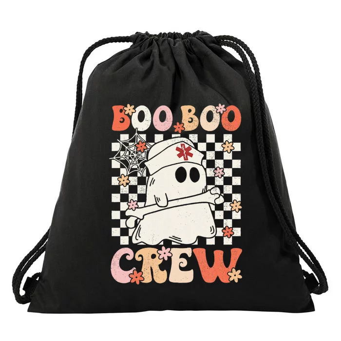 Groovy Boo Boo Crew Nurse Ghost Paramedic Emt Ems Halloween Drawstring Bag