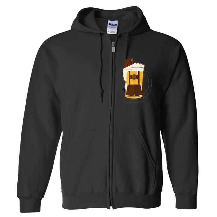 German Beer Bier Stein Funny Beer Fall Festival Beer Drinker Full Zip Hoodie