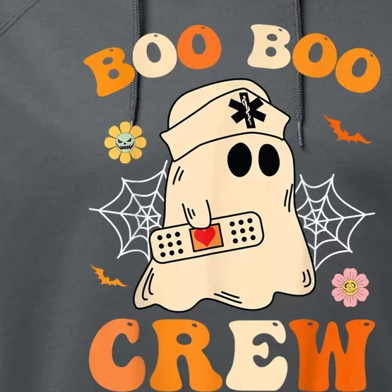 Groovy Boo Boo Crew Nurse Funny Ghost Halloween Nurse Performance Fleece Hoodie