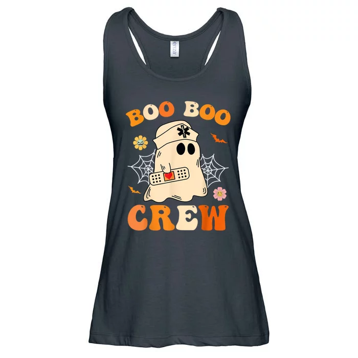 Groovy Boo Boo Crew Nurse Funny Ghost Halloween Nurse Ladies Essential Flowy Tank