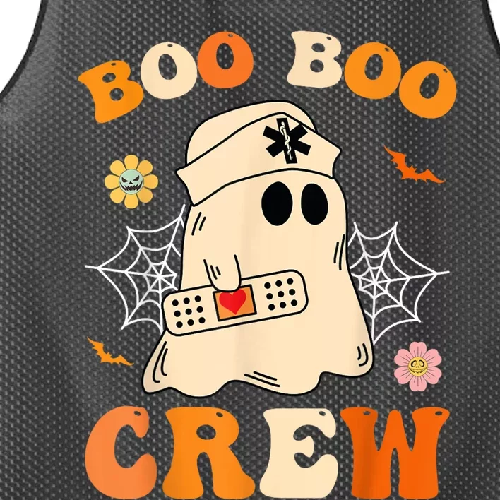 Groovy Boo Boo Crew Nurse Funny Ghost Halloween Nurse Mesh Reversible Basketball Jersey Tank