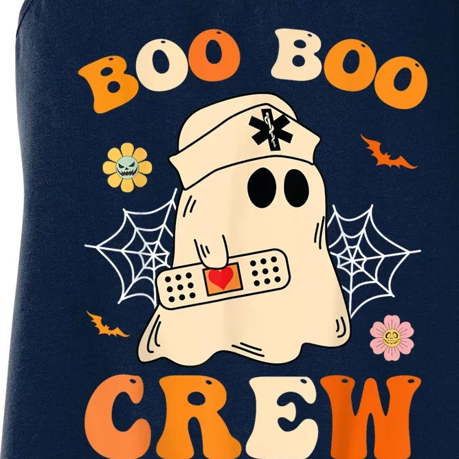 Groovy Boo Boo Crew Nurse Funny Ghost Halloween Nurse Women's Racerback Tank