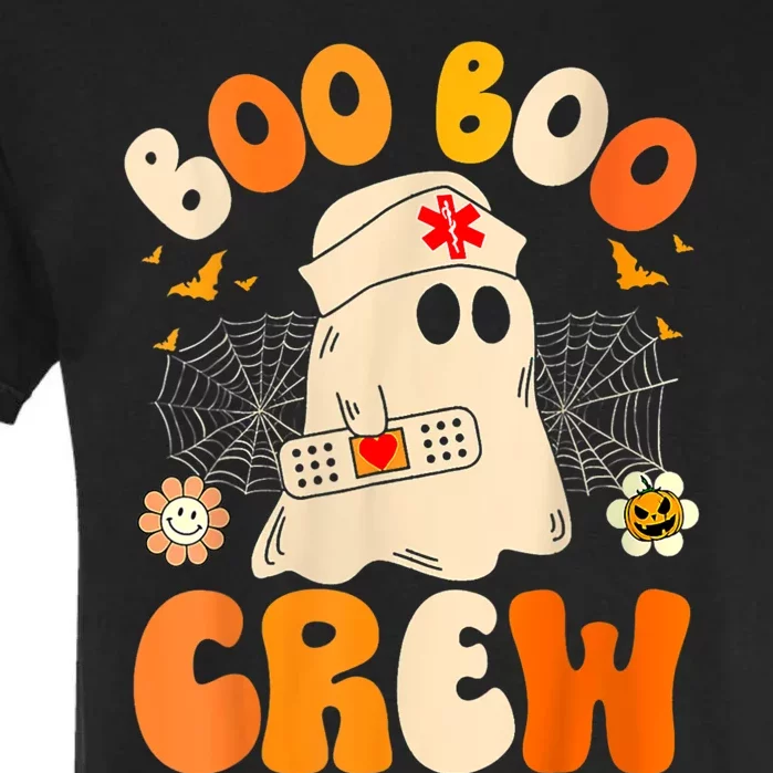 Groovy Boo Boo Crew Nurse Funny Ghost Women Halloween Nurse Garment-Dyed Heavyweight T-Shirt