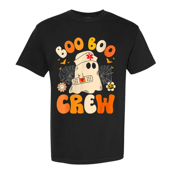 Groovy Boo Boo Crew Nurse Funny Ghost Women Halloween Nurse Garment-Dyed Heavyweight T-Shirt