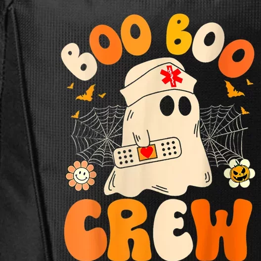 Groovy Boo Boo Crew Nurse Funny Ghost Women Halloween Nurse City Backpack