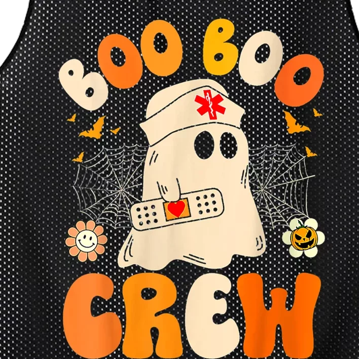 Groovy Boo Boo Crew Nurse Funny Ghost Women Halloween Nurse Mesh Reversible Basketball Jersey Tank