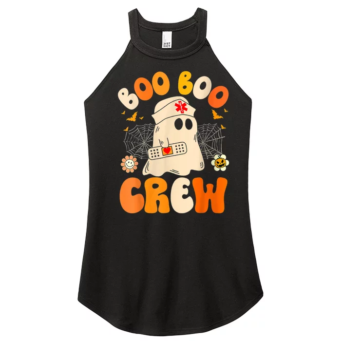 Groovy Boo Boo Crew Nurse Funny Ghost Women Halloween Nurse Women’s Perfect Tri Rocker Tank