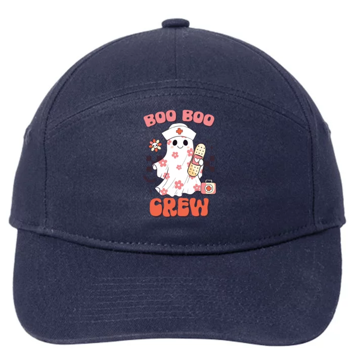 Groovy Boo Boo Crew Nurse Funny Ghost Women Halloween 7-Panel Snapback Hat