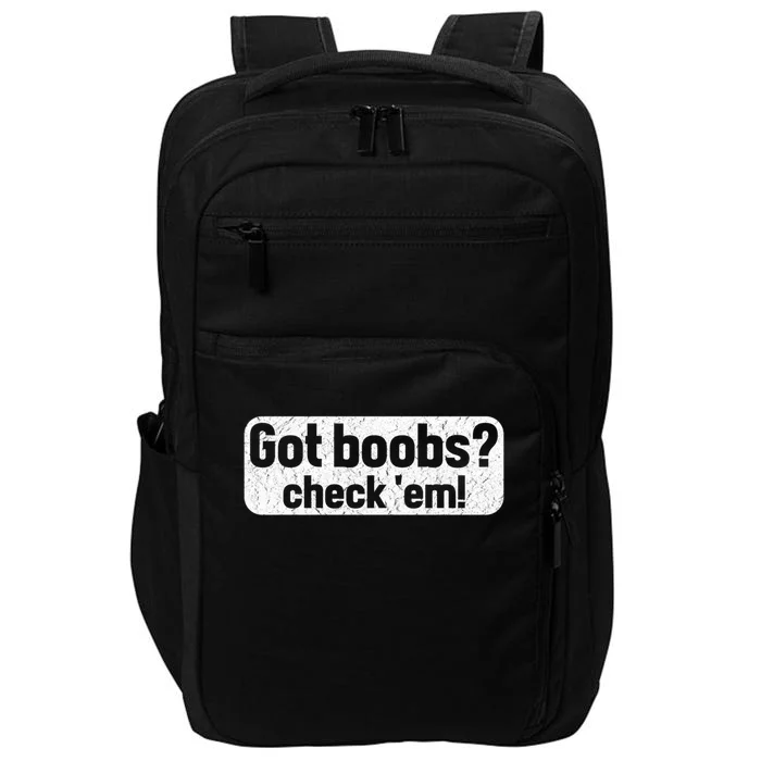 Got Boobs? Breast Cancer Awareness Vintage Great Gift Impact Tech Backpack