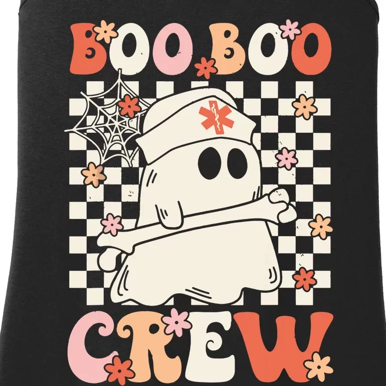 Groovy Boo Boo Crew Nurse Ghost Paramedic Emt Ems Halloween Ladies Essential Tank