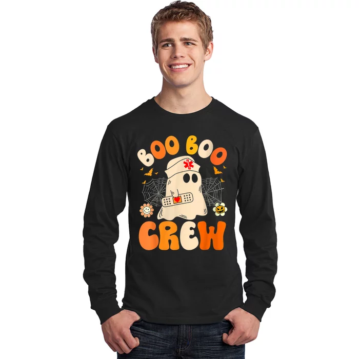 Groovy Boo Boo Crew Nurse Funny Ghost Women Halloween Nurse Long Sleeve Shirt