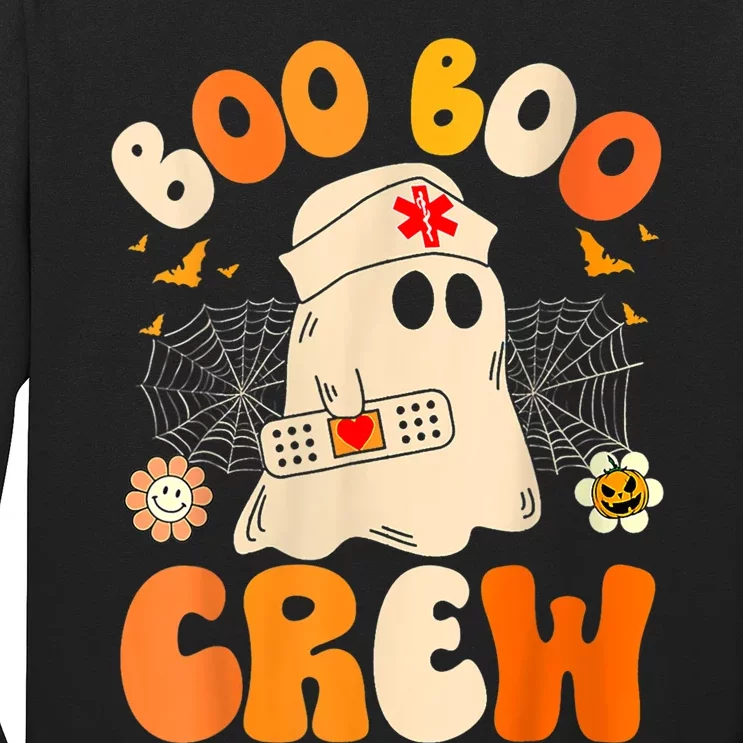 Groovy Boo Boo Crew Nurse Funny Ghost Women Halloween Nurse Long Sleeve Shirt