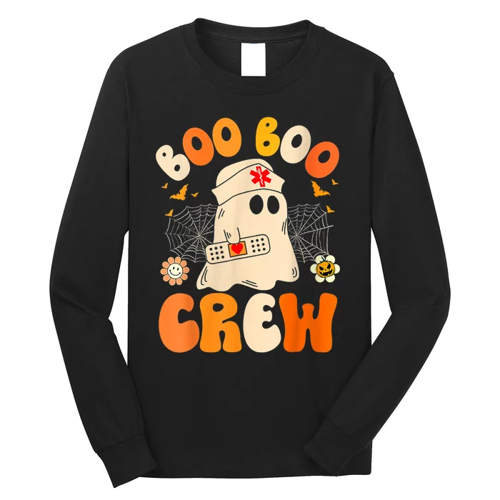 Groovy Boo Boo Crew Nurse Funny Ghost Women Halloween Nurse Long Sleeve Shirt