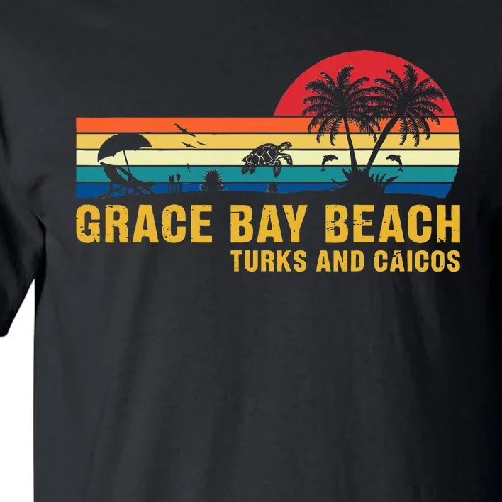 Grace Bay Beach Turks & Caicos Sea Turtle Tall T-Shirt