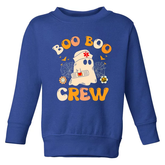 Groovy Boo Boo Crew Nurse Funny Ghost Halloween Nurse Gift Toddler Sweatshirt