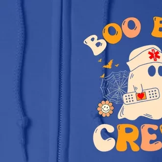 Groovy Boo Boo Crew Nurse Funny Ghost Halloween Nurse Gift Full Zip Hoodie