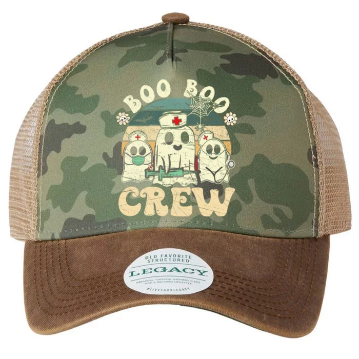 Groovy Boo Boo Crew Nurse Funny Ghost Halloween Nurse Gift Legacy Tie Dye Trucker Hat