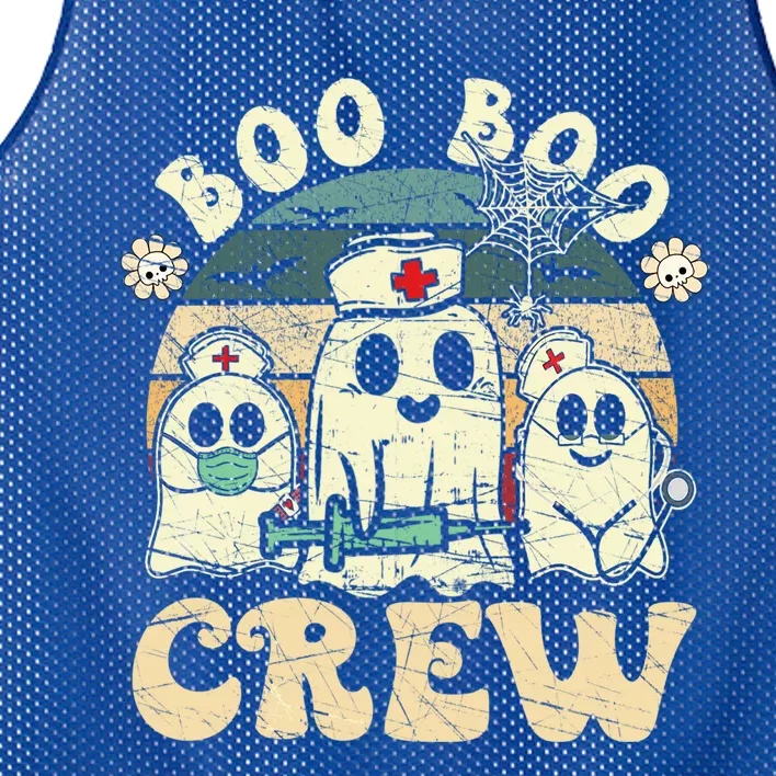 Groovy Boo Boo Crew Nurse Funny Ghost Halloween Nurse Gift Mesh Reversible Basketball Jersey Tank