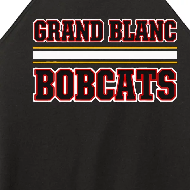 Grand Blanc Bobcats Horizontal Stripes Women’s Perfect Tri Rocker Tank