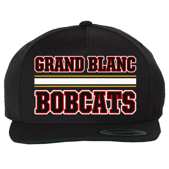 Grand Blanc Bobcats Horizontal Stripes Wool Snapback Cap