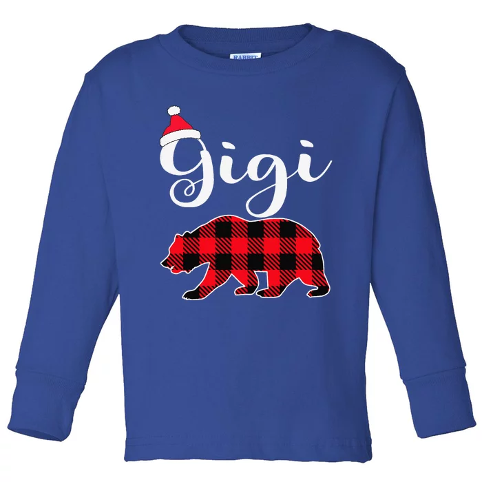 Gigi Bear Buffalo Red Plaid Christmas Pajama Family Gifts Toddler Long Sleeve Shirt