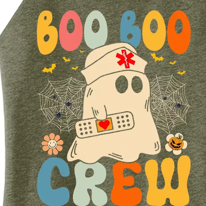 Groovy Boo Boo Crew Nurse Funny Ghost Halloween Nurse Women’s Perfect Tri Rocker Tank