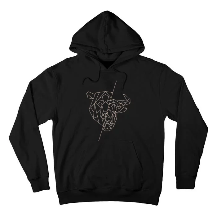 Geometric Bear Bull Tall Hoodie