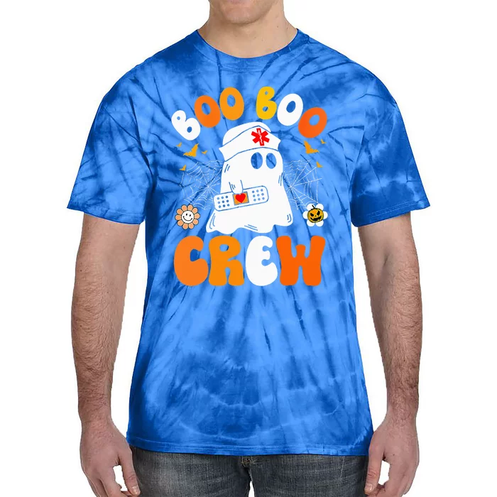 Groovy Boo Boo Crew Nurse Funny Ghost Halloween Nurse Tie-Dye T-Shirt