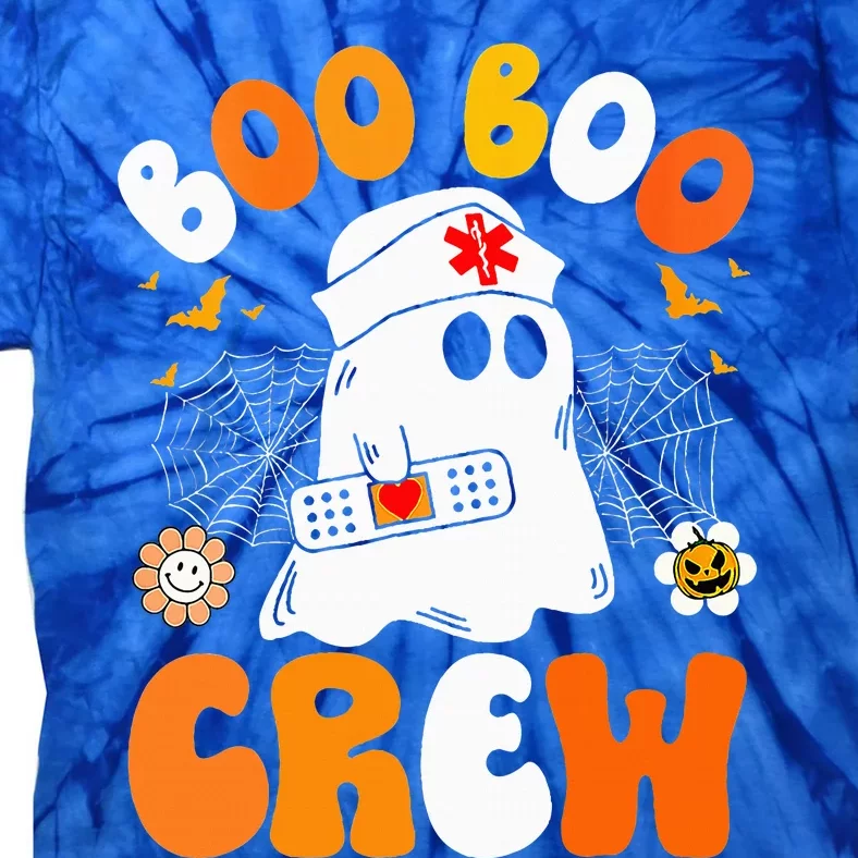 Groovy Boo Boo Crew Nurse Funny Ghost Halloween Nurse Tie-Dye T-Shirt