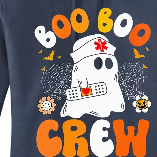 Groovy Boo Boo Crew Nurse Funny Ghost Halloween Nurse Women's Pullover Hoodie