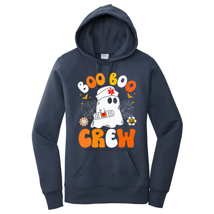 Groovy Boo Boo Crew Nurse Funny Ghost Halloween Nurse Women's Pullover Hoodie