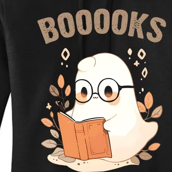 Ghost Books Bookworm Book Lover Halloween Women's Pullover Hoodie