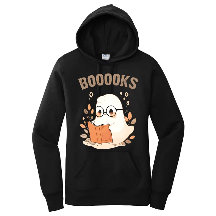 Ghost Books Bookworm Book Lover Halloween Women's Pullover Hoodie