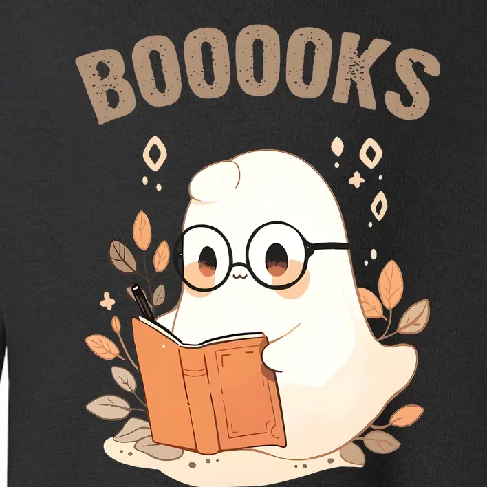 Ghost Books Bookworm Book Lover Halloween Toddler Sweatshirt