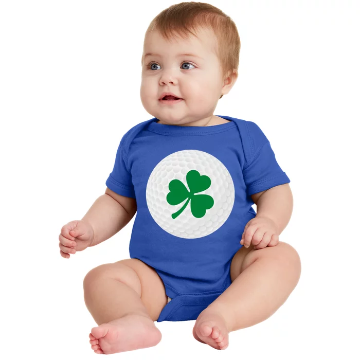 Golf Ball Clover St Patricks Day Ball Golfer Gift Baby Bodysuit